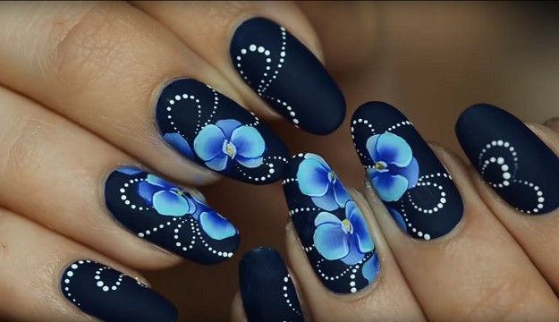 Flower Nail Art Tutorial Perfect For Fall  Nail Designs