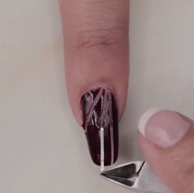 Peel Off Tape | You Should Try This Classy Autumn Nail Art Tutorial