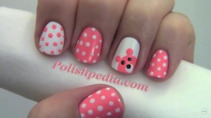 Pink Bear - Cutest Animal Nail Art Designs You'll Fall In Love With