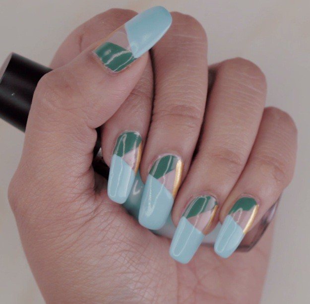 Final - Try This Elegant Geometric Glam Nail Art Tutorial For Your Next Date