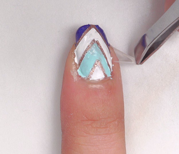 Step 7: Take it all out | Santorini Nail Art Tutorial | Display The Colors Of Greece