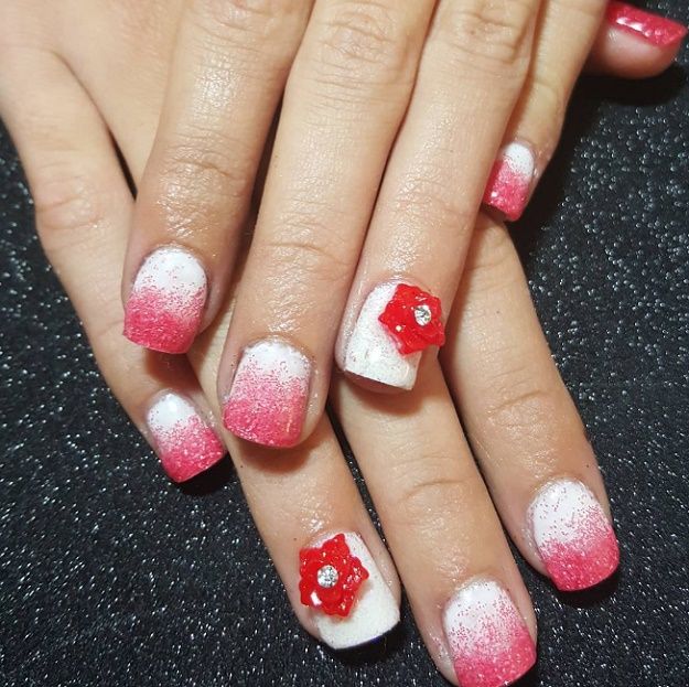 18 Red And White Nail Art Designs To Try On Valentine's Day