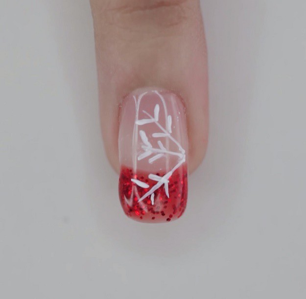 Step 4: Bring in More Lines | Easy & Pretty Snowflake Nails Tutorial | Nail Designs