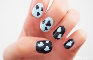 Black And White Heart Cutest Heart Nail Designs For Teens Perfect for the Holidays
