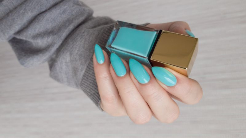 mint green nail designs