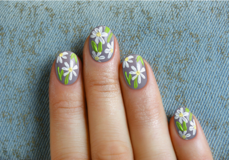 Flower Design Nail Art | 