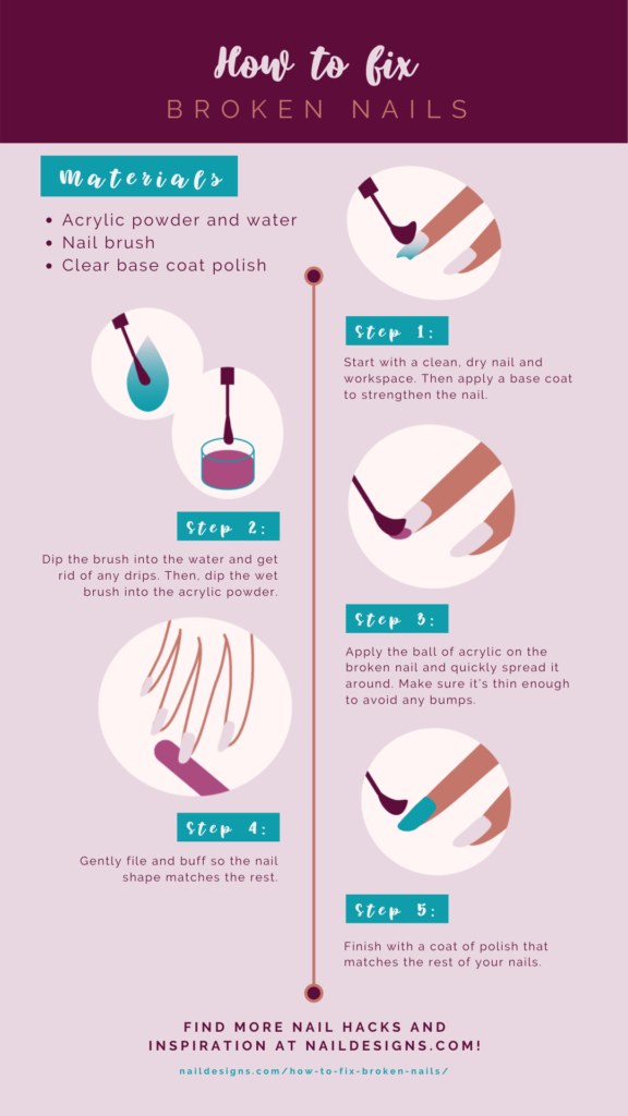 Check out How To Fix Broken Nails Fast And Easy In Under A Minute! at https://naildesigns.com/how-to-fix-broken-nails/