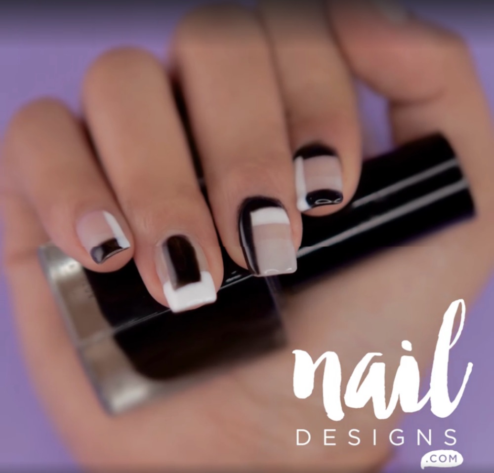 geometrical negative space nails | Gorgeous White Nail Designs For Every Occasion