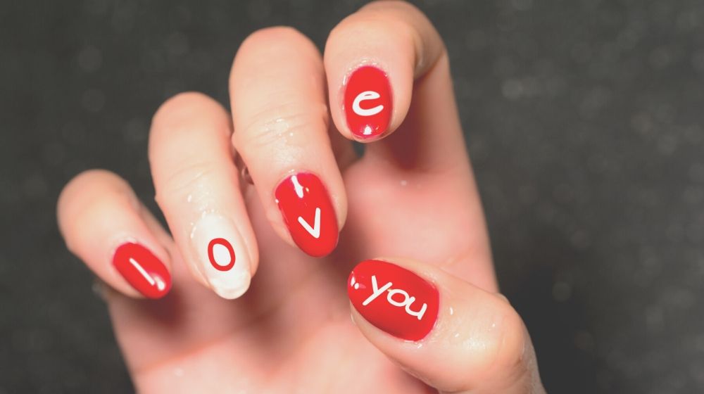 manicure nail art love message | Gorgeous White Nail Designs For Every Occasion