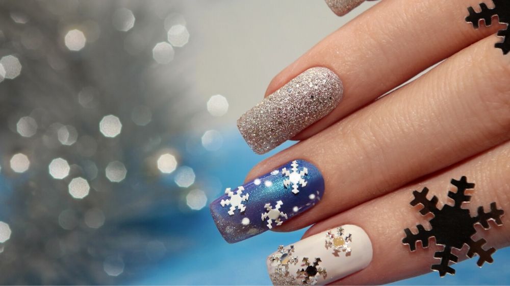 manicure snowflakes on your nails | Gorgeous White Nail Designs For Every Occasion