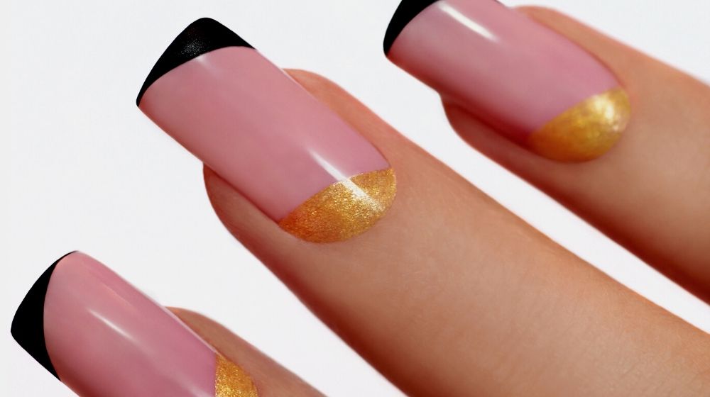 fashion nails on artificial pink yellow black | Latest Nail Art Designs You Should Try