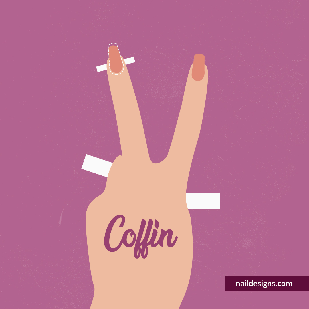 Coffin-Shaped Nails | Different Nail Shapes Perfect For Your Nail Design [INFOGRAPHIC]