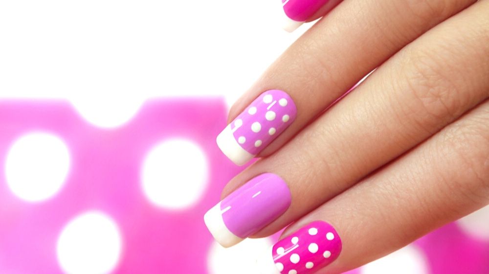 nail design white dots on french manicure | Nail Colors You Should Try This 2020