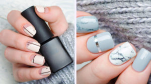short squoval nails on gray background | Unique Squoval Nail Designs For A More Sophisticated Look