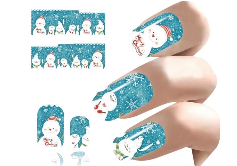  Frosty the Snowman | Holiday Nail Art Designs