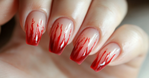 Blood-Drip French Manicure: The Ultimate Glam Gore Look for Halloween