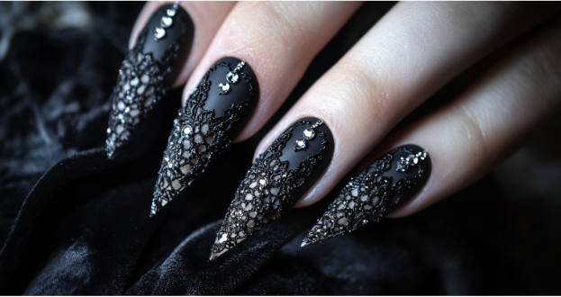 Dark Nail Designs That Defy Valentine’s Day Traditions