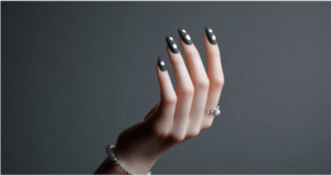Create Monochrome Nail Art with Negative Space and Clean Edges
