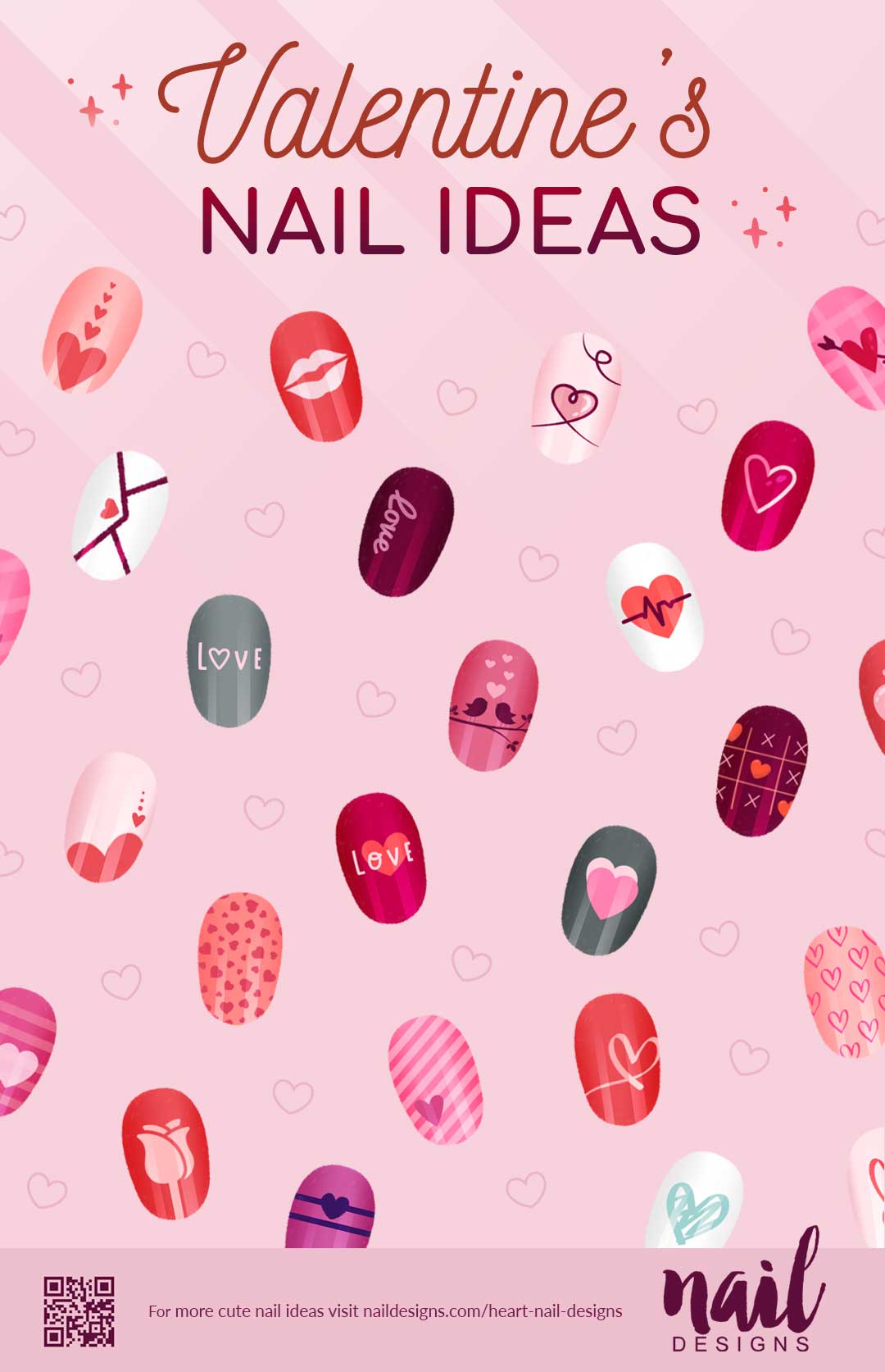 Valentine Nails With Heart Designs Perfect For Date Night [INFOGRAPHIC]