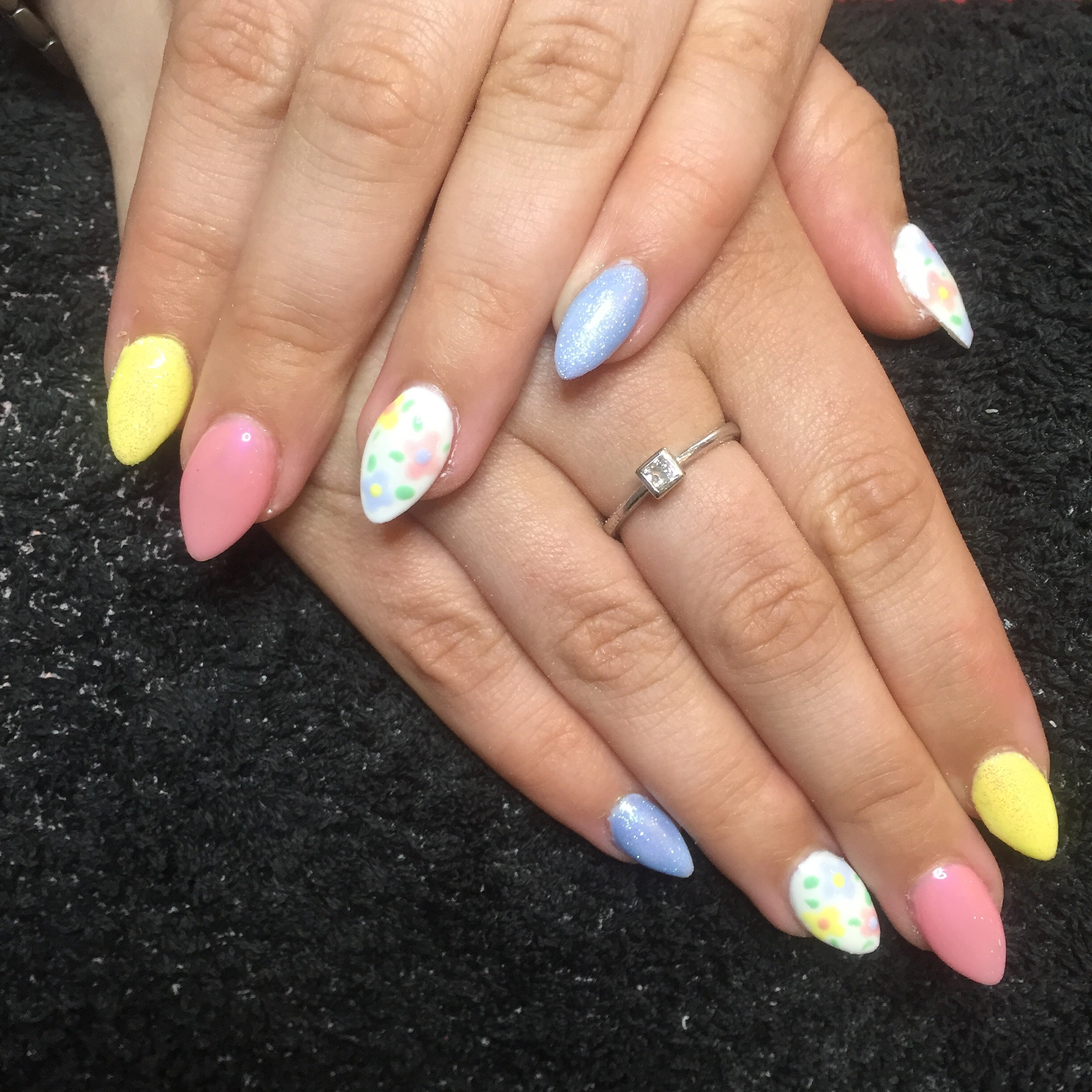 Pastel Almond Nails | Trendy Almond Nail Designs You Should Try | acrylic nails almond shaped