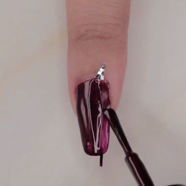 Apply Burgundy Nail Polish | You Should Try This Classy Autumn Nail Art Tutorial Apply Burgundy Nail Polish | You Should Try This Classy Autumn Nail Art Tutorial