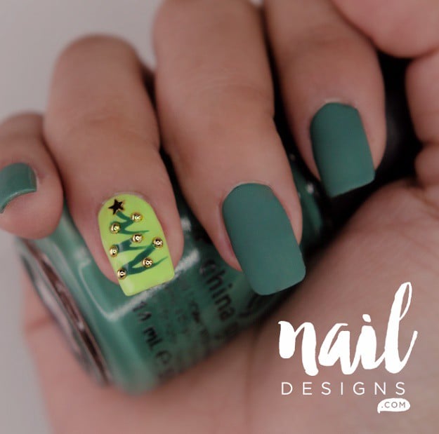 Christmas Tree Nail Art | Original Nail Tutorial Videos