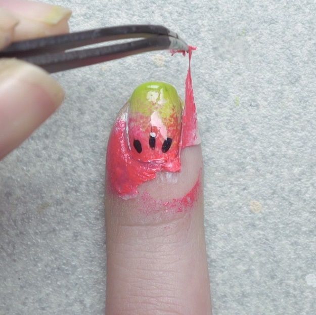 Finish Off | Mouth-Watering Watermelon Nail Art Tutorial Finish Off | Mouth-Watering Watermelon Nail Art Tutorial