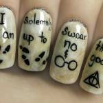 Harr Potter World Inspired Nail Art