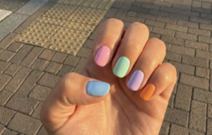 Multi-color Dopamine Nail Design for Summer