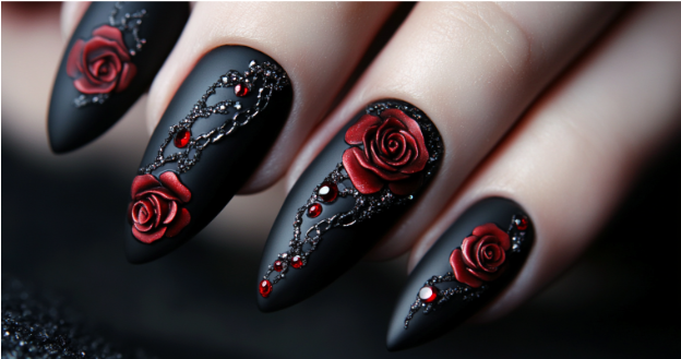 Dark Romance Nails: Master Sultry Valentine’s Day Nail Art