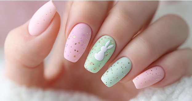 Easter Nail Art: Playful Pastels, Bunny Motifs & Eggshell Designs