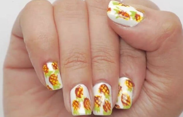 Pineapple Fruit Nail Art | Original Nail Tutorial Videos