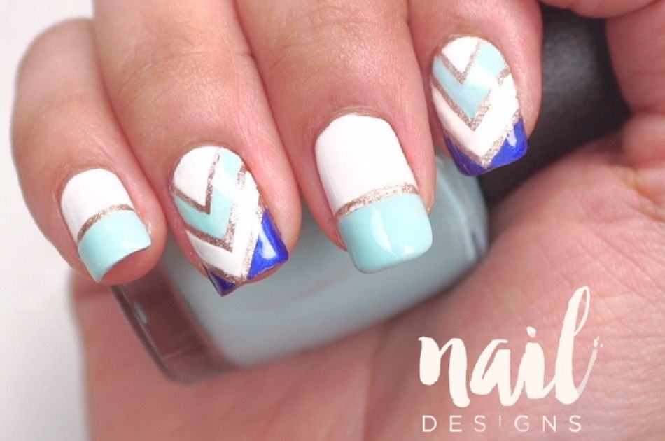 Santorini Nail Art Tutorial | Display The Colors Of Greece