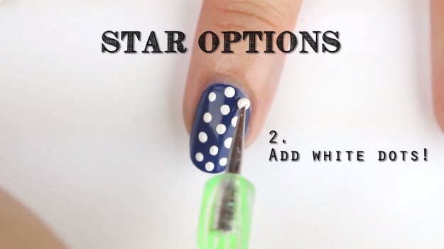Star Options - White Dots | 4th Of July Nail Design Show Your Patriotism With This Easy Flag Design Star Options - White Dots | 4th Of July Nail Design Show Your Patriotism With This Easy Flag Design