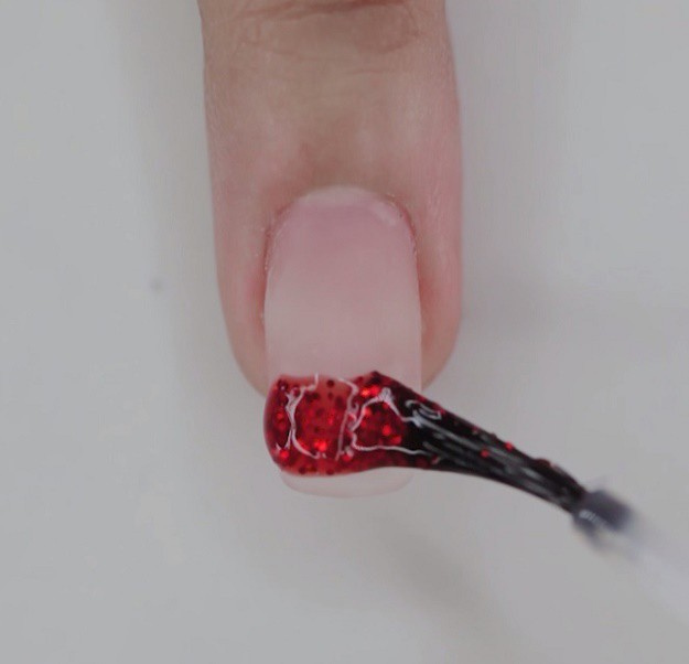 Step 1: Do the French | Easy & Pretty Snowflake Nails Tutorial | Nail Designs
