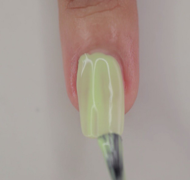 Step 1: Paint Base Color | Glamorous Christmas Nail Art Tutorial Perfect For The Season