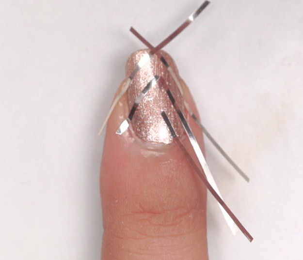 Step 3: Stick 'em tapes | Santorini Nail Art Tutorial | Display The Colors Of Greece