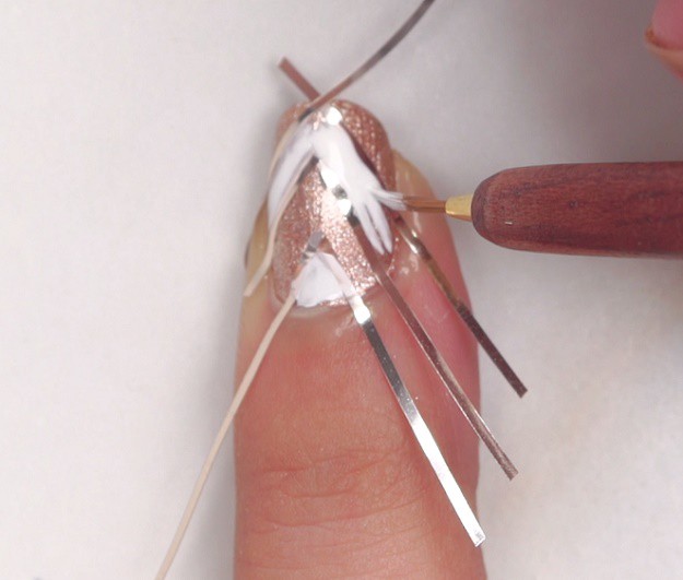 Step 4: Start with white | Santorini Nail Art Tutorial | Display The Colors Of Greece