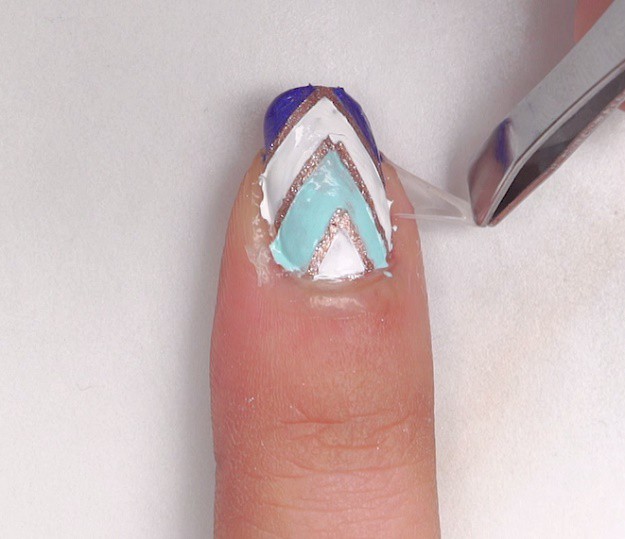 Step 7 | Santorini Nail Art Tutorial | Display The Colors Of Greece Step 7: Take it all out | Santorini Nail Art Tutorial | Display The Colors Of Greece