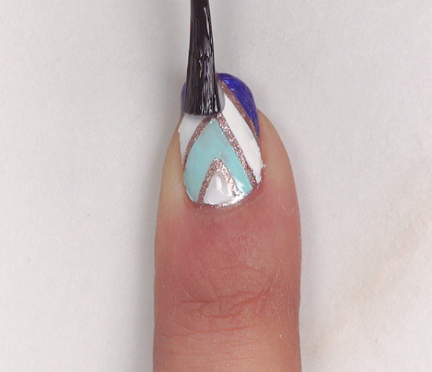 Step 8: Gloss it | Santorini Nail Art Tutorial | Display The Colors Of Greece