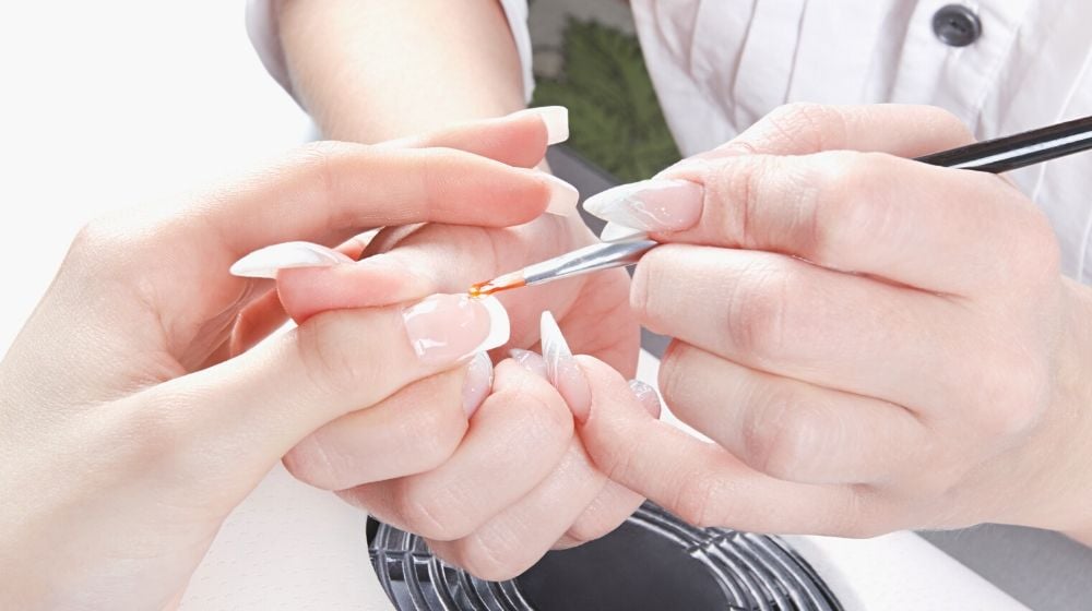 drawing of the last layer of gel | Gel Nail Extensions Facts You Should Know