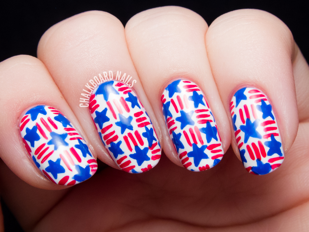 Stars and Stripes Basket Weave Nail Art | Red White n Blue Nails | Patriotic Memorial Day Nail Designs To Try Over the Long Weekend