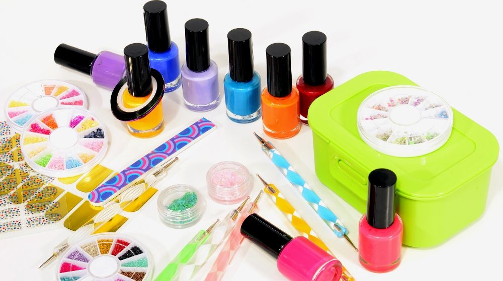table full manicure utensils | DIY Cute Nail Decals Tutorial Perfect For Teens